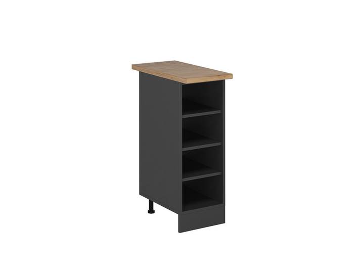 Vicco Küchenregal R-Line Anthrazit 30 cm, AP Eiche, Anthrazit, Anthrazit, Holzwerkstoff, Rechteckig, 30x81.6x60 cm, Küchen, Küchenmöbel, Küchenschränke, Küchenunterschrank