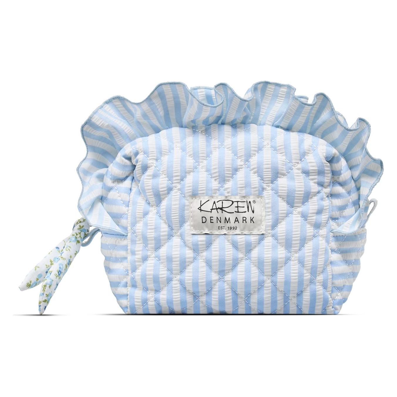 Karen - Small toiletry bag - Blue/White Stripes - Small (10076-13)