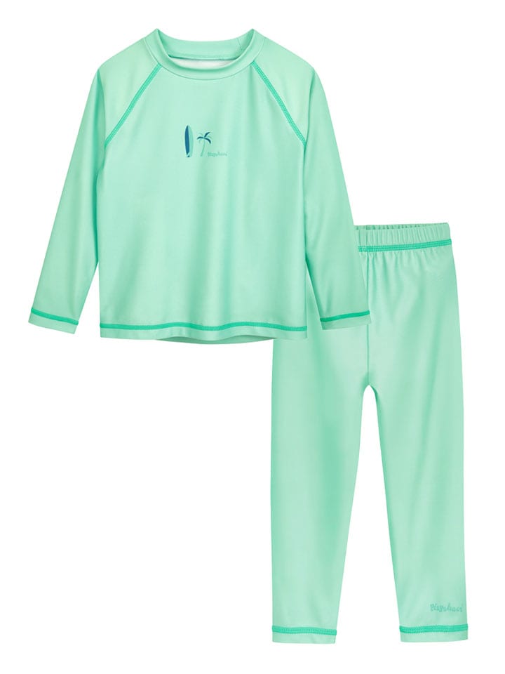 Playshoes 2tlg. Badeoutfit "Surfbrett Palmen" in Mint - 74/80