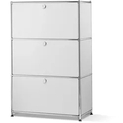 Tchibo - Regal Metall »Cn3« mit 3 Klappenfächern - 77x40x120,5cm - chrom -