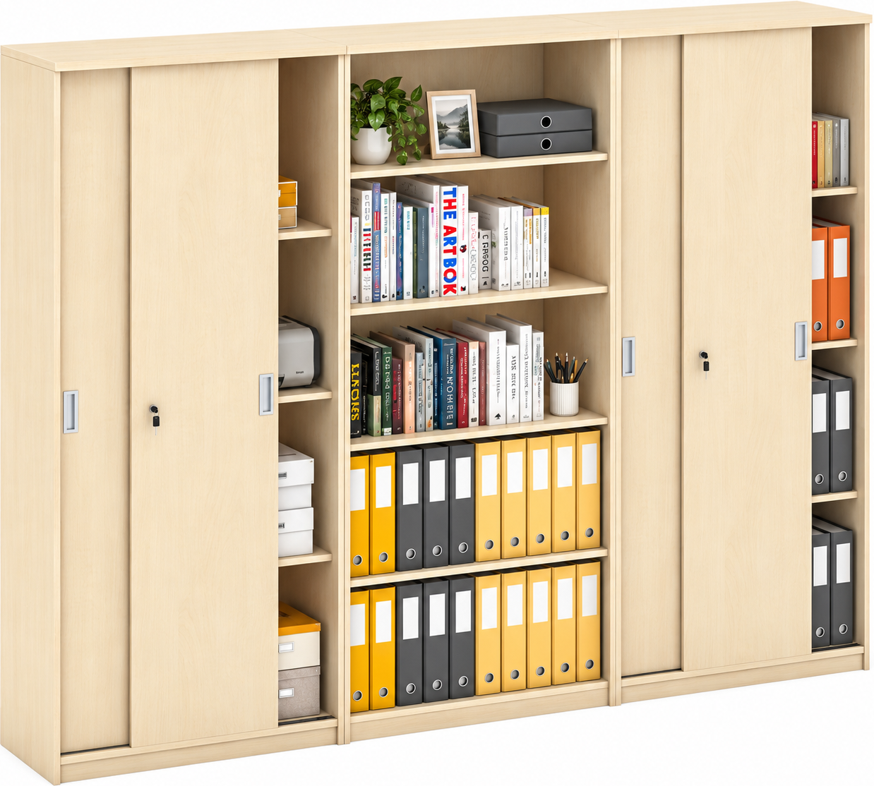 B2B Partner Schrank-Set MIRELLI, Typ VI – Birke