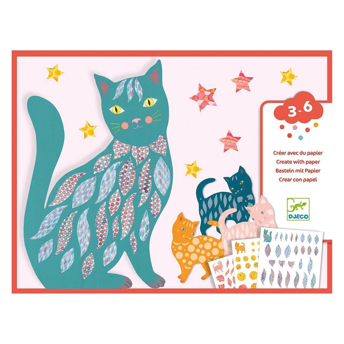 Djeco Basteln mit Papier Katzen (DJ00079)