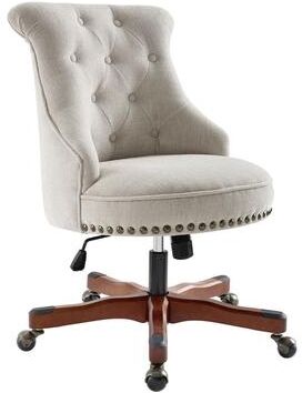 Linon Home Decor Linon Pamela Natural Swivel Office Chair
