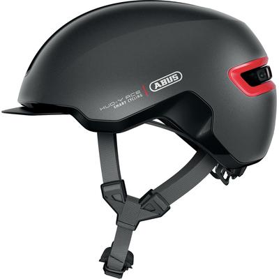 Fahrradhelm ABUS "HUD-Y" Gr. M, grau (titan), Helme, M Kopfumfang: 54cm - 58cm