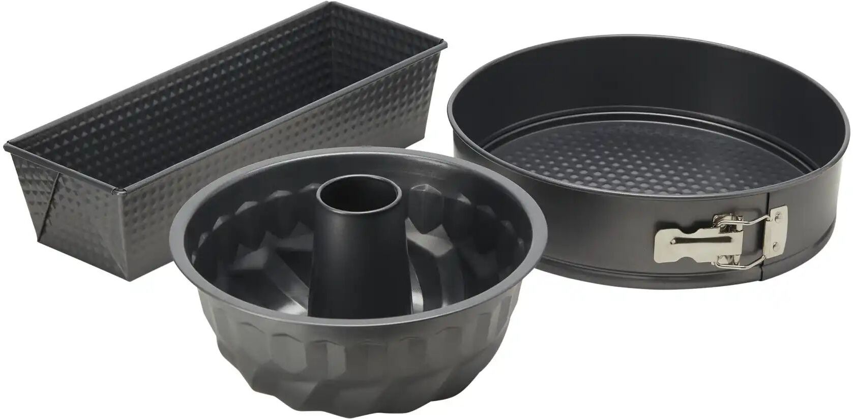 KHG Backformen-Set   ¦ schwarz ¦ Carbonstahl