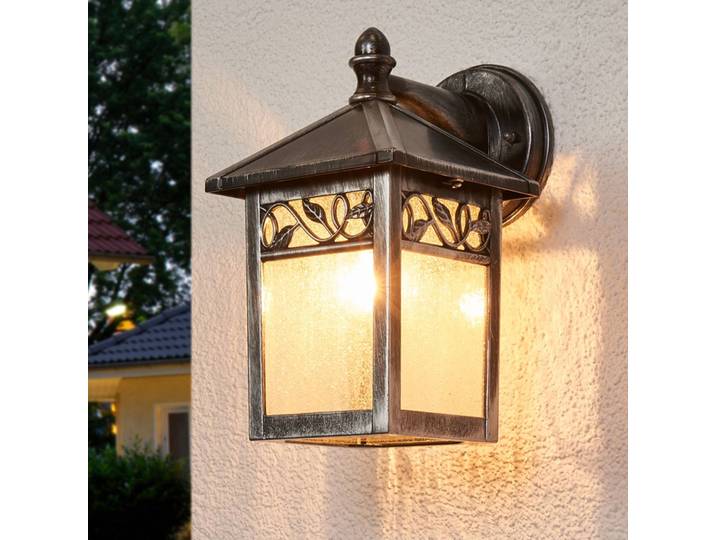 Elstead Aussenwandleuchte WINCHCOMBE, dimmbar, schwarz, Aluminium, Antik, Wandleuchte außen