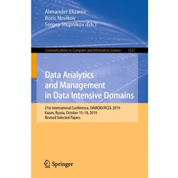 Data Analytics and Management in Data Intensive Domains, Fachbücher