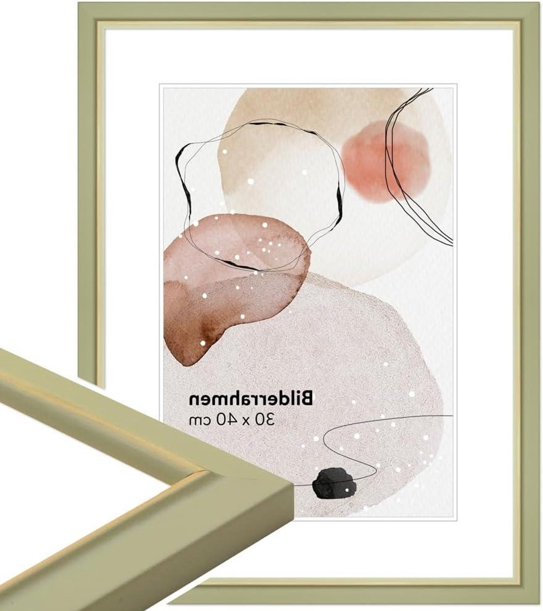 Fotolijst Hout Lichtgroen - Posterlijst Wanddecoratie - DIN A4 21 x 29,7 cm