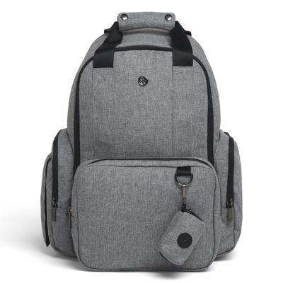Wickeltasche HUGGIES BABYWEAR, Damen, grau (dk grau heather), Canvas, Nylon, unifarben, Taschen, inklusive Wickelunterlage, ohne abgebildete Accessories