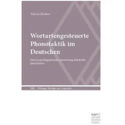 Wortartengesteuerte Phonotaktik im Deutschen, Fachbücher von Valeria Bunkov