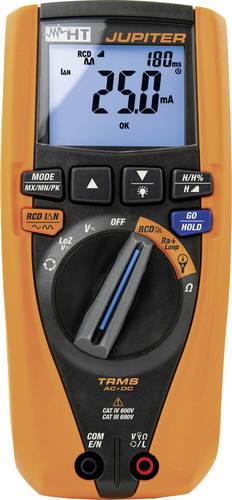 HT Instruments JUPITER Hand-Multimeter, RCD Tester kalibriert (ISO) digital LoZ CAT IV 600 V, CAT III 690V Anzeige (Counts): 6000