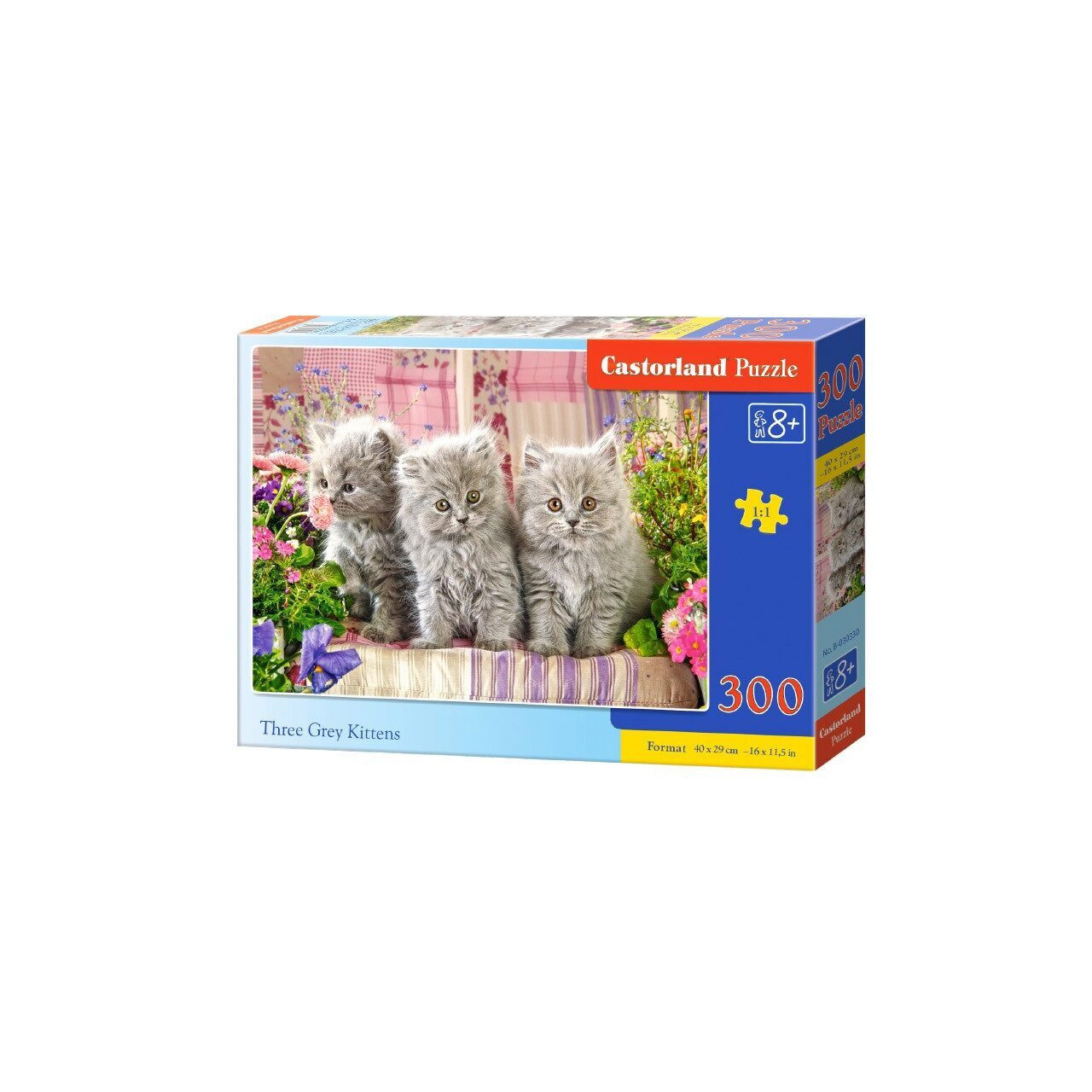 Castorland Puzzel 300 stukjes Drie Grijze Kitten 30330