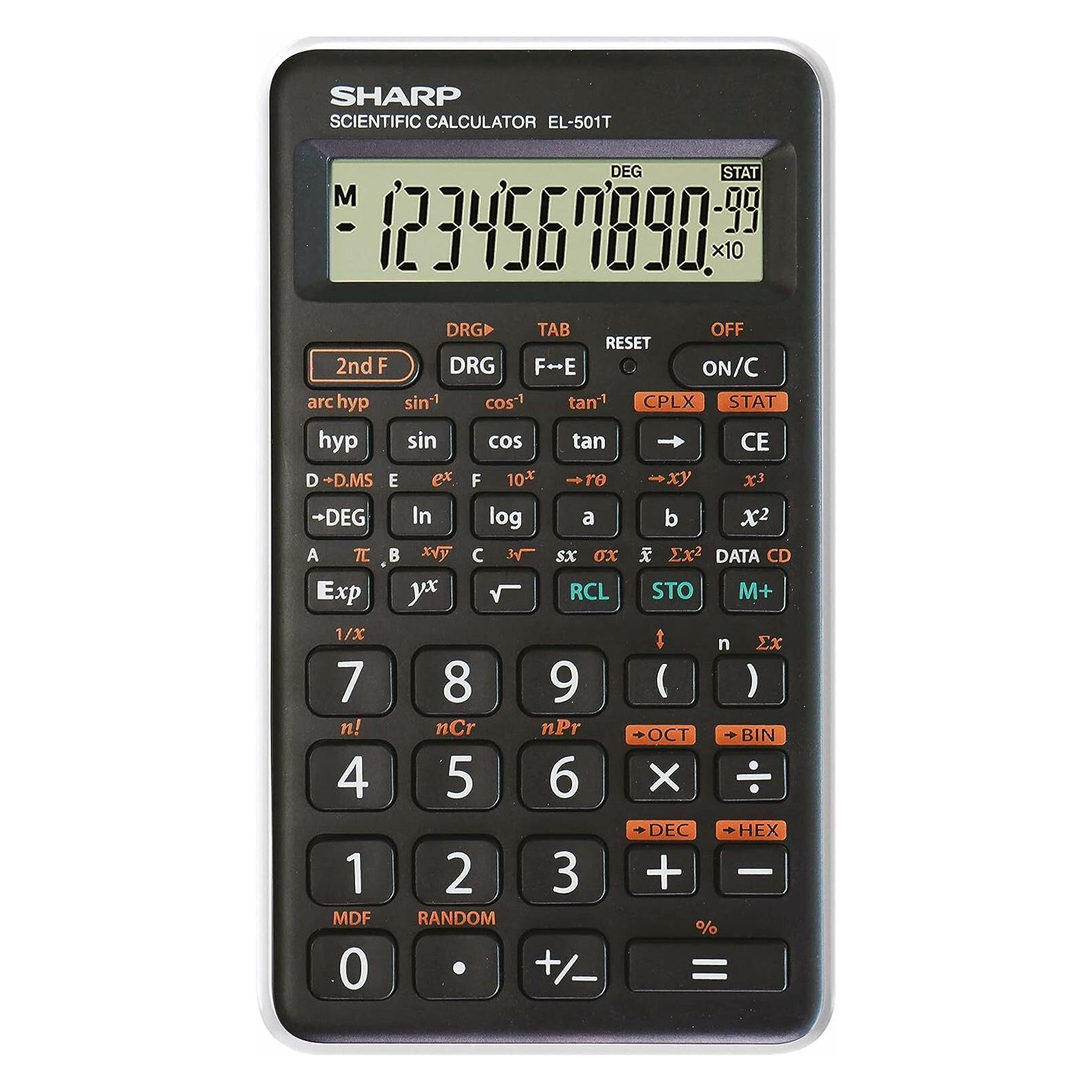 Sharp Calculator EL-501T Calculator" (SH-EL501TBWH) (Batteriebetrieb) (SH-EL501TBWH)