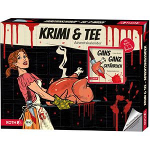 Roth Adventskalender 80687, Krimi & Tee, gefüllt mit einem Krimi in 24 Kapiteln & Bio-Tee
