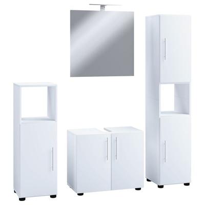 4-tlg. Badmöbel Set Komplett Badschrank Flandu II