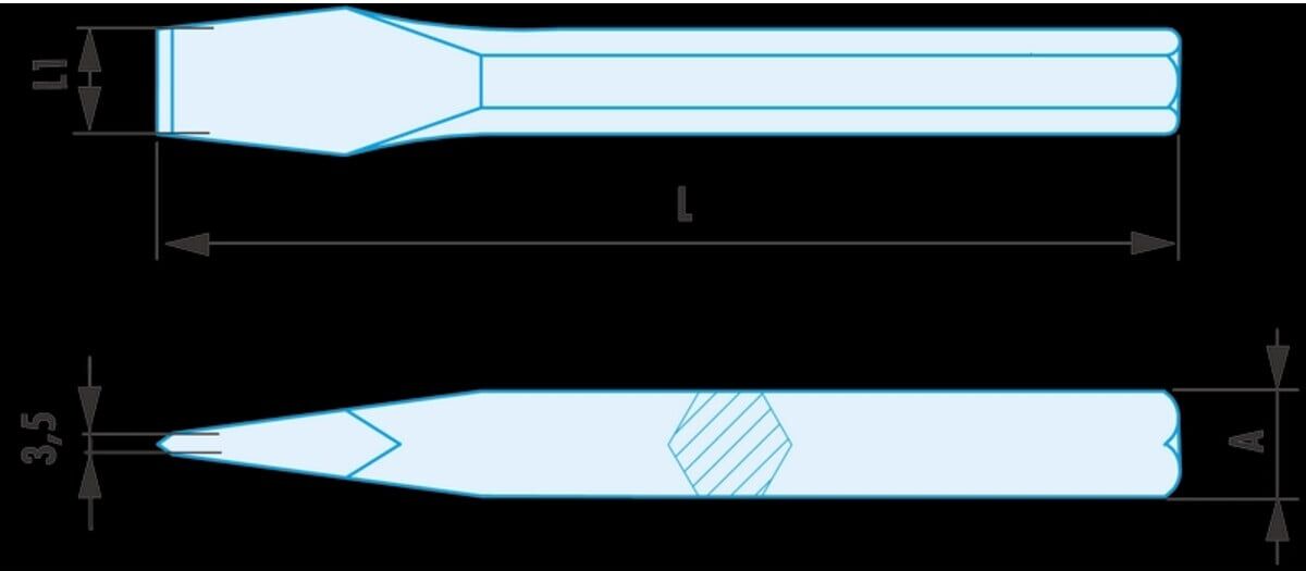 Facom Flachmeißel funkenfrei 17 mm (265.28SR)