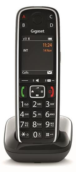 Gigaset E720 draadloze DECT-telefoon met headset en SMS-functionaliteit, zwart