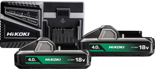 HiKOKI UC18YFSLWEZ Kit batterie et chargeur (18V/2x 4,0Ah)