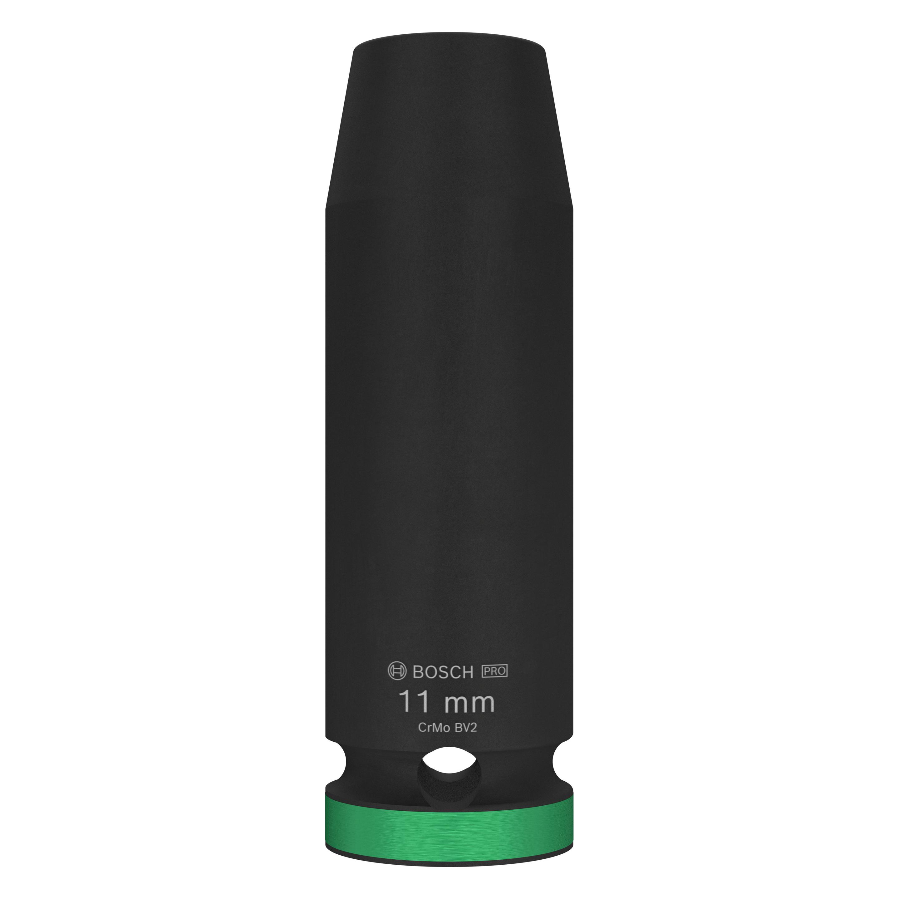 Bosch Professional Zubehör PRO Impact Steckschlüsseleinsatz, 1/2", 11 mm, tief (11 mm) (2608003045)