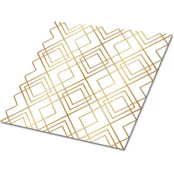 FLIESENAUFKLEBER 9 Stück 30x30 cm selbstklebend Goldene Linien