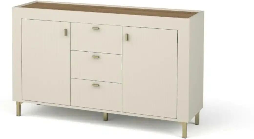 Höffner Sideboard  Mossa ¦ beige ¦ Maße (cm): B: 137 H: 84