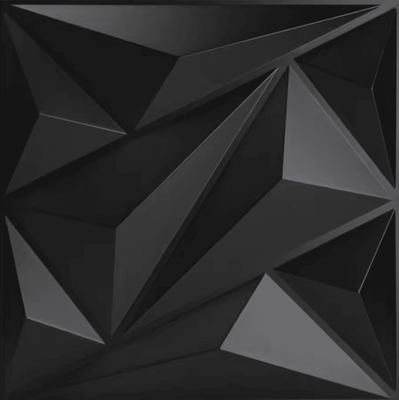 Inspire Curations 12 Piece Diamond Design 3D Decorative Wall Panels black Diagonal Drill