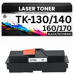 XL Toner TK-130 / TK-140 TK-160 TK-170 für Kyocera Schwarz hochwertig ECOSYS P2135d/2135DN DP 1120DN 1128MFP 1320DN 1350DN DP1100 P2135DN