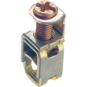 Hager Erdungsklemme L4187CHRO, aus Stahl, Schraubmontage, für Rundleiter bis 10 mm²