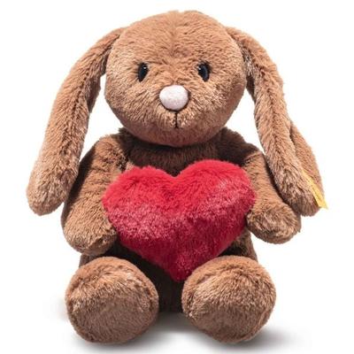 Steiff 081118 - Hoppie Hase Love, braun/rot, mit Herz, Plüsch, 16 cm