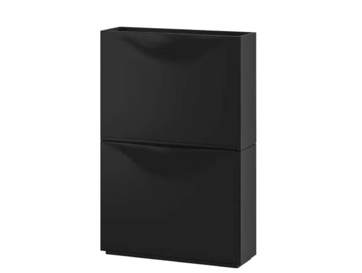 IKEA Trones Lot de 2 armoires à chaussures de 20 1/2 x 7 1/8 x 15 3/8\ \, noir\, 18 x 52 x 39 cm
