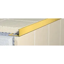 Havos Abschlussprofil "L", Messing, Länge 250 cm, Kantenhöhe 12,5 mm, MO12250