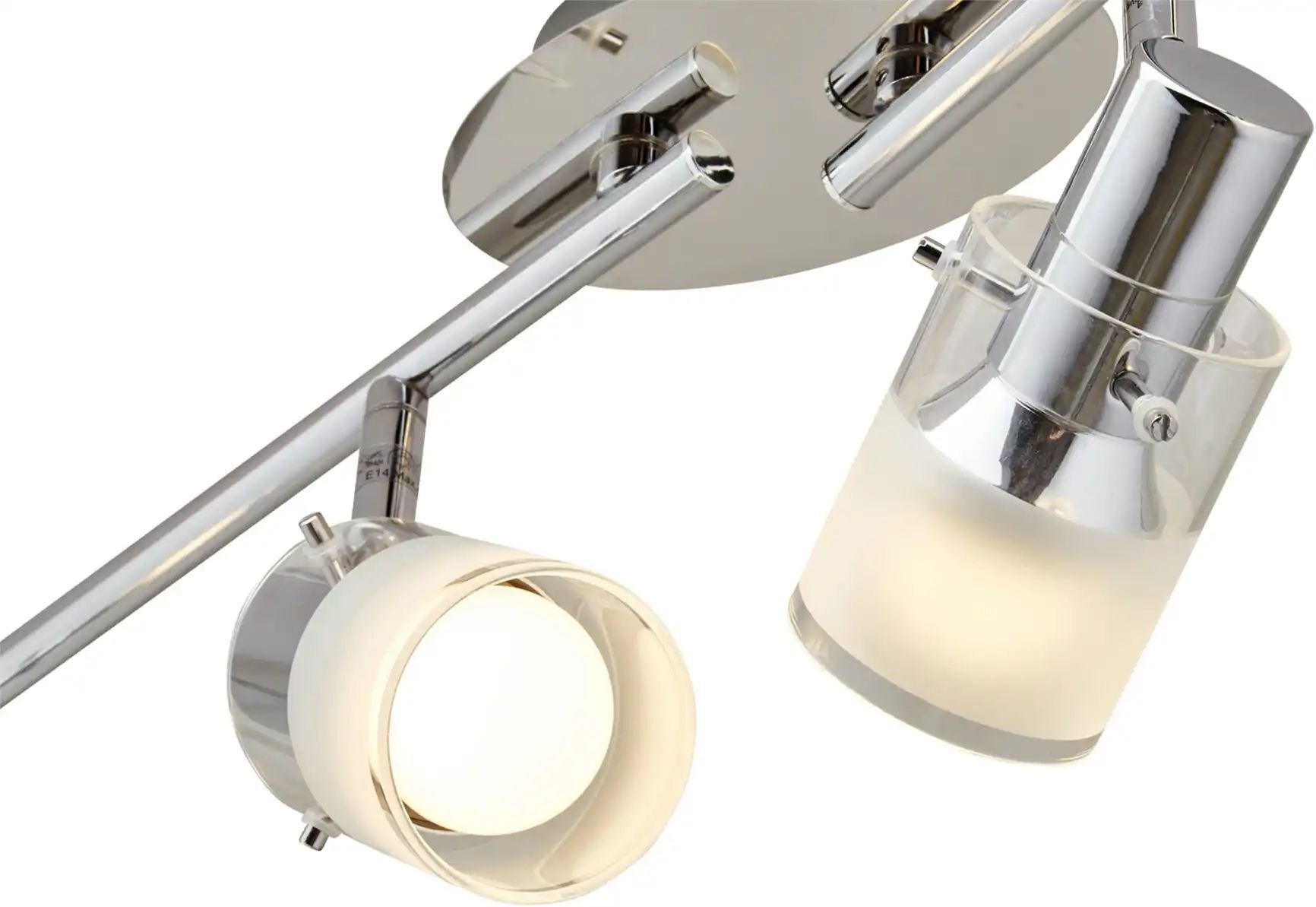 KHG LED- Deckenstrahler  4-flammig mit Glas   ¦ silber ¦ Maße (cm): B: 68 H: 15