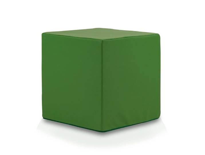 Pouf repose-pieds carré Ottomana Cube 40x40x40 cm Canapé déhoussable Résistant et anti-déchirure Tabouret Vert E9 Ecopuf