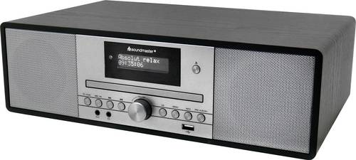 Soundmaster Tischradio DAB+, FM, UKW CD, USB, UKW, MP3, DAB+, AUX Inkl. Fernbedienung, Weckfunktion Schwarz