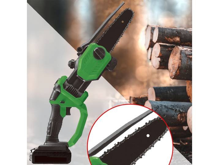 Akku Kettensäge, einhändig bedienbar, 6 Zoll