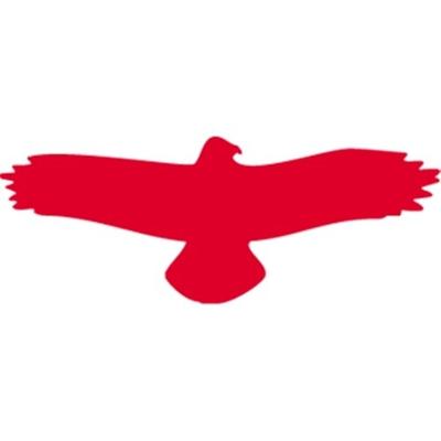 Aufkleber Piktogramm Vogel einzeln rot, Folie, 330x130 mm