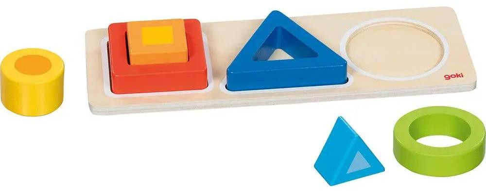 Goki Houten vormsorteerbord Geo Blocks educatief speelgoed