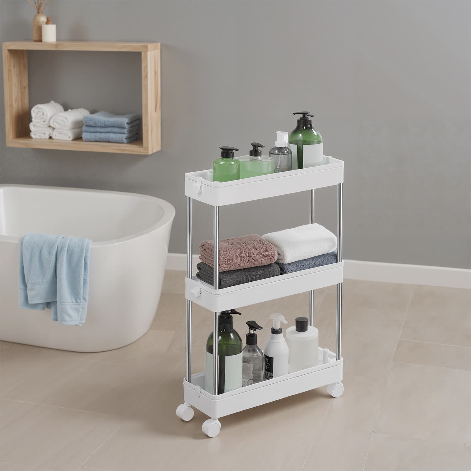 SONGMICS Gewürzregal, Küchen-Organizer ausziehbar, Küchenregal KSCB35007W01