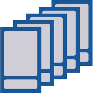 Franken Inforahmen FTK 03/5 Fototasche, 7,2 x 11,5 cm, Rückseite magnetisch, blau, 5 Stück