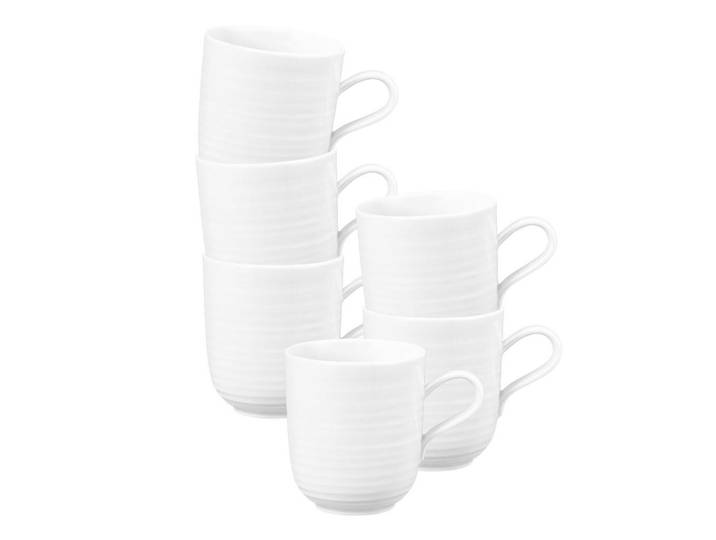 Seltmann Weiden Kaffeebecher Terra Weiß 400 ml 6er Set, Keramik, Geschirr, Tassen, Kaffeebecher