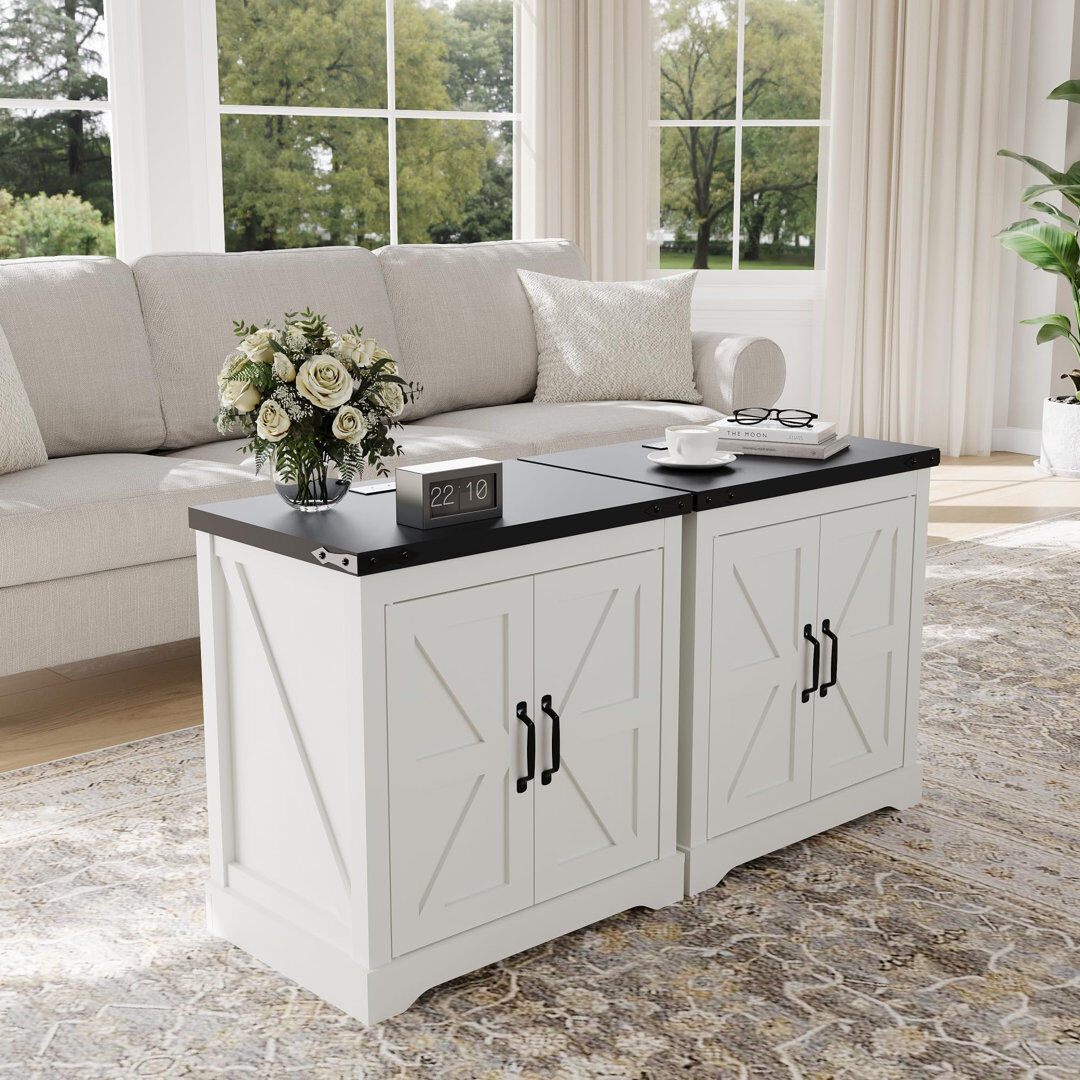 Brambly Cottage 61 cm W Sideboard White 63.5cm H X 61cm W X 40.7cm D