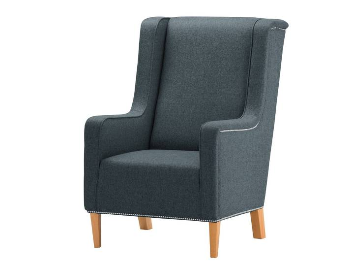 Sessel Mirina I Blau/Blau Webstoff Ala Beige 69 x 103 x 87cm