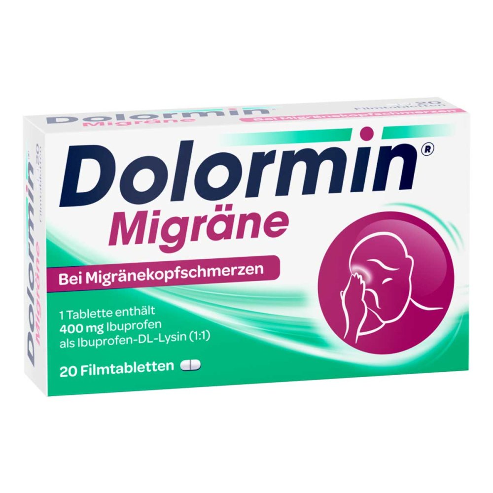 Kenvue Germany GmbH (OTC) Dolormin Migräne 400 mg Ibuprofen bei Migränekopfschmerzen 01300827