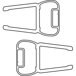 HSK Ersatzteile Magnetprofil 90° für 8 mm Glas, Höhe 2.010 mm, Schwarz-matt, E100056-8-68 E100056-8-68