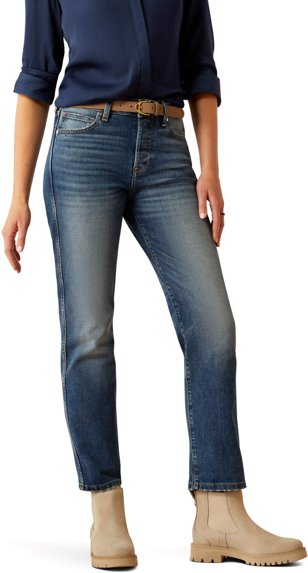 Women's High Rise Bridle Slim Straight Leg Jeans in Seattle, Size: 32 Regular by Ariat