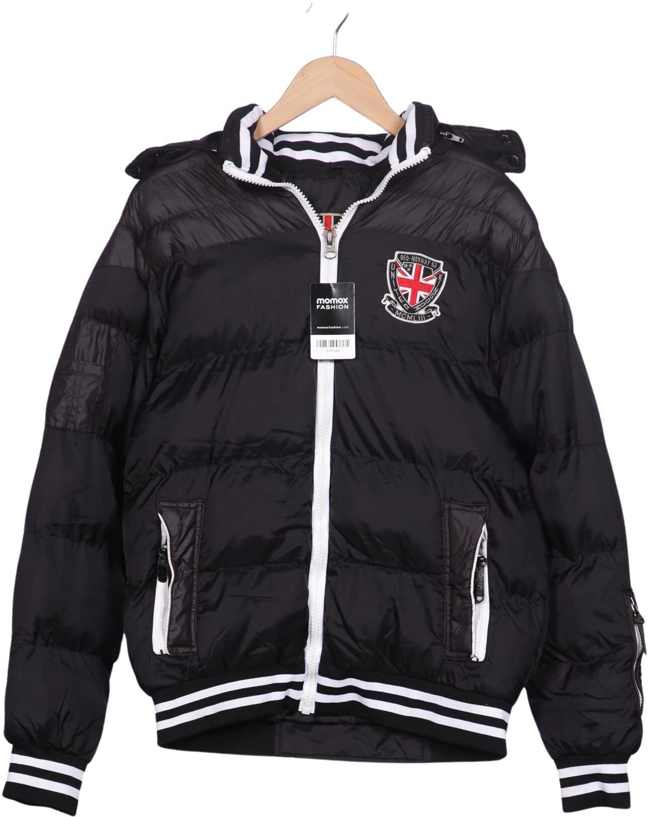 Geographical Norway Herren Jacke, Schwarz, Gr. L, Synthetik - Second Hand
