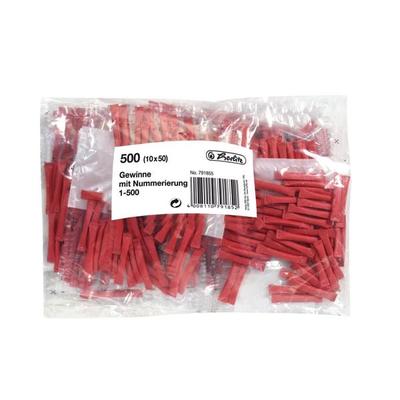 Herlitz Gewinnlose 1-500 10x50 Stück, geklammert
