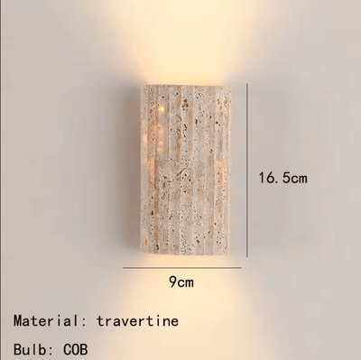 Inspire Curations Natural Stone 3000K LED Wall Sconce 3000k Warm Light