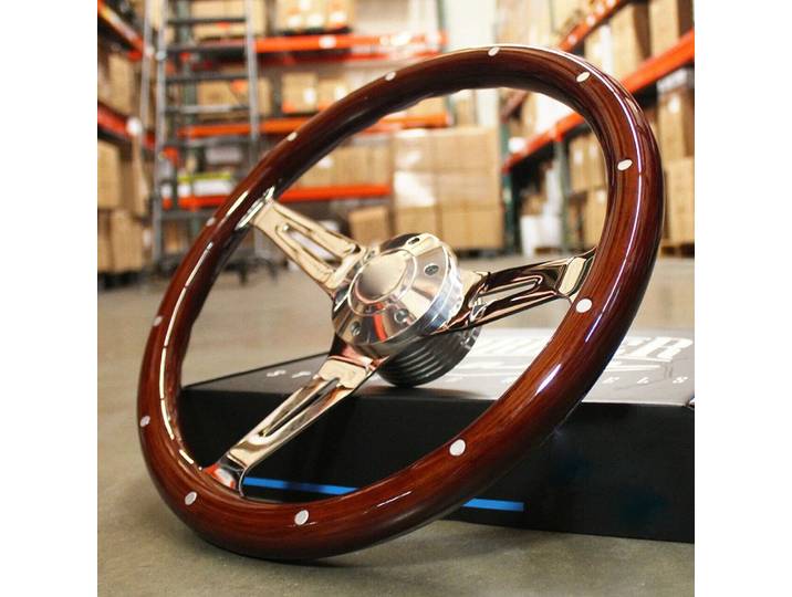 Volant de voiture en bois personnalisé classique décoratif pour voitures de course