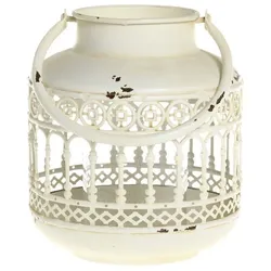 Chic Antique Deko Laterne aus Eisen, Höhe 16, ∅ 14 cm